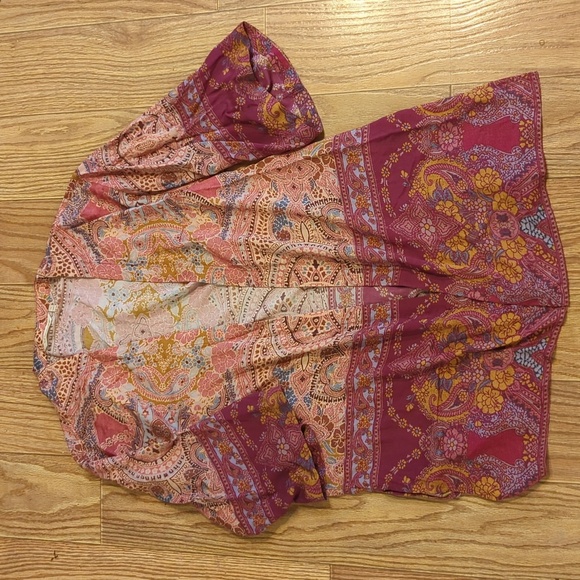 Soft Surroundings boho pink open front kimono women's plus size 1X - Picture 1 of 5